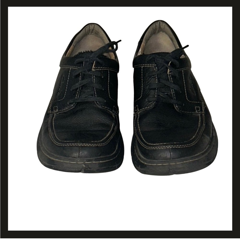 Clarks XTR Lite Black Oxfords Classic Dress Shoes Size 10M - Picture 1 of 8